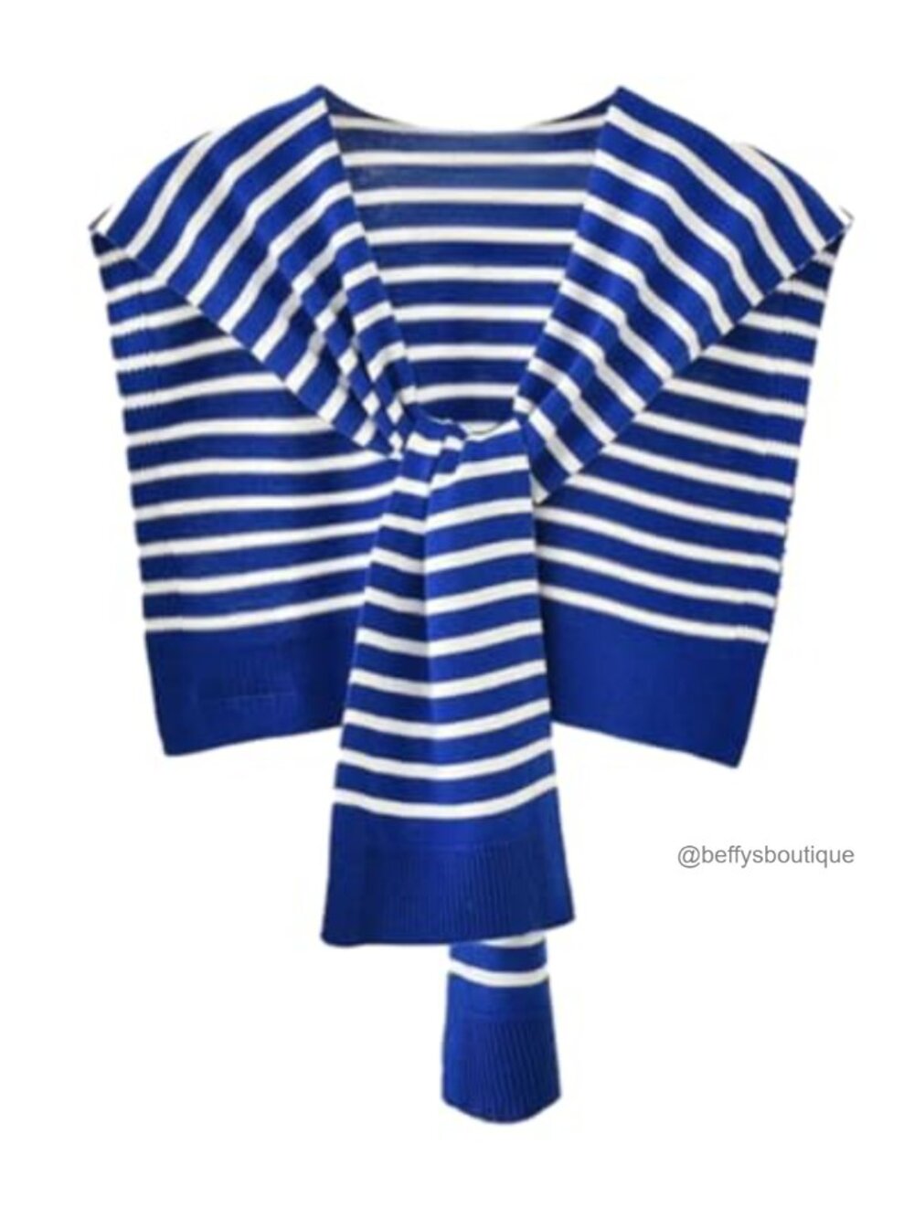 Striped Pashmina Shawl Wrap Knitted Sweater Cardigan Cape Coverup One Size